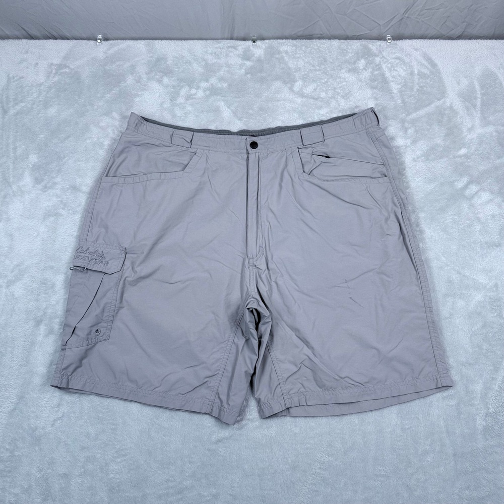 Cabela's Guidewear Cargo Shorts Mens 2XL Gray Nylon Fishing Outdoor‎ Utility 9"
